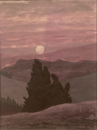 Moonrise over Sunset by artist Grania Patterson